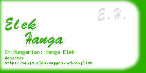 elek hanga business card